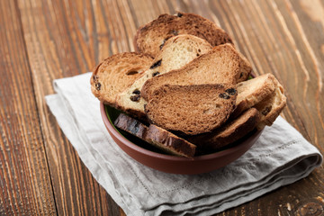 Bowl with rusks