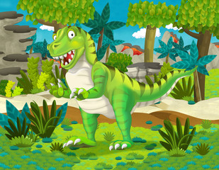 Cartoon tyrannosaurus - illustration for the children © honeyflavour