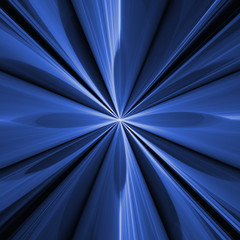 Blue Fractal Flower Concept With Repetitive Cross Flower