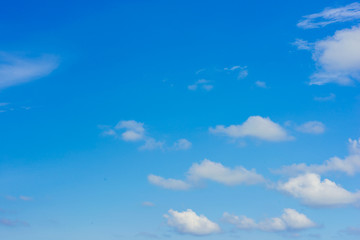 blue sky background with tiny clouds