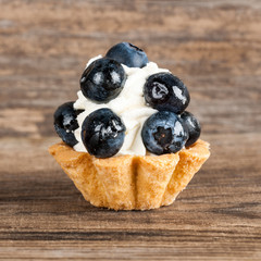 Cupcake with blueberries