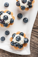 Cupcakes with blueberries
