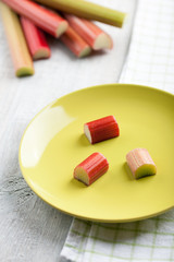 Fresh rhubarb