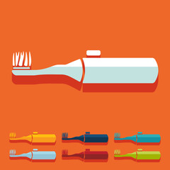 Flat design: electric toothbrush