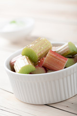Fresh rhubarb