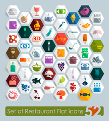 Set of restaurant icons