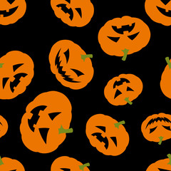 Halloween background with pumpkins