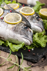 Raw fresh fish dorado