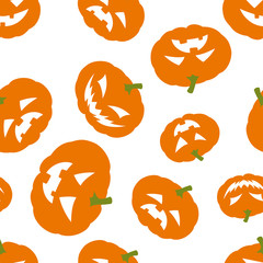 Halloween background with pumpkins