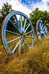 Vieille roues en bois 