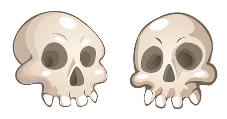 vector cartoon skulls