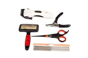 Dog grooming tools and accessories set 