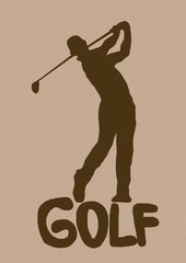 Golf icon vintage