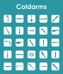 Set of cold arms simple icons