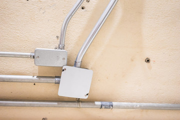 Electric control box on the ceiling