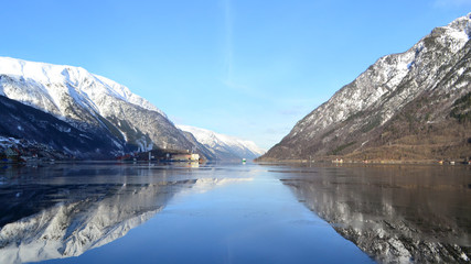 Fototapeta na wymiar Sørfjorden (Hardanger) fjord