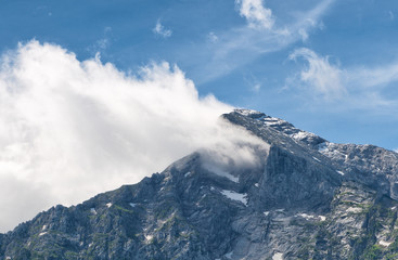 Snow-capped mountain peak