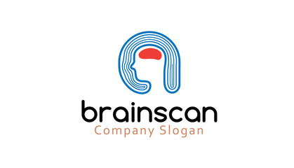 Brain Scan Logo template