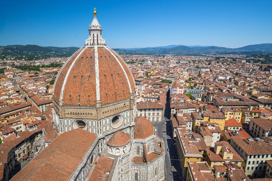 City skyline view and Cathedral Santa Maria del Fiore - Florence - Italy