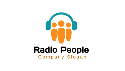 Radio People Logo template