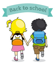 children holding hands back to school