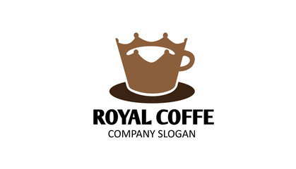 Royal Coffee Logo template, 