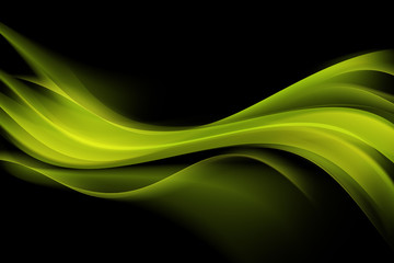 Green Modern Abstract Waves Background - obrazy, fototapety, plakaty