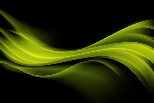 Fototapeta Green Modern Abstract Waves Background