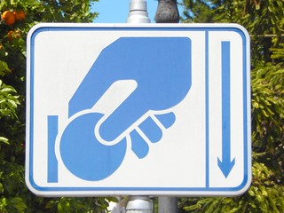 Parkscheinautomat, hier können Sie Ihr Geld einwerfen