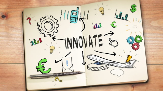 Digital animation of innovate concept