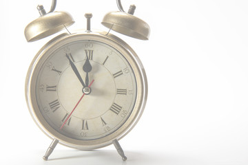 clock on a white background