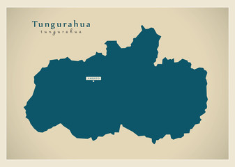 Obraz premium Modern Map - Tungurahua EC
