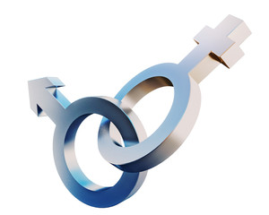 Gender symbols isolated on white background