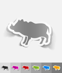 realistic design element. boar