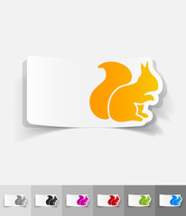 realistic design element. squirrel