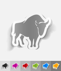 realistic design element. aurochs