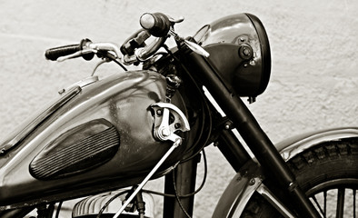 Naklejka premium The old motorcycle. Grunge