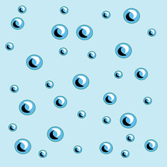 Yin Yang circles of different size background