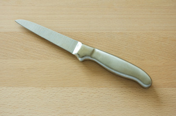 set of kitchen knifes on table