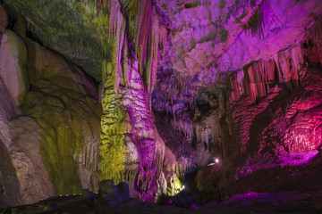 bright and colorful cave
