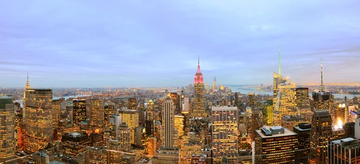 Fotobehang Panorama of New York City at dusk © Javen