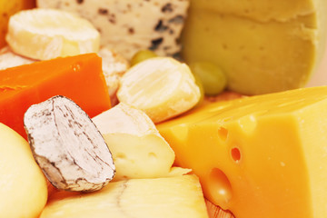 Various types of cheese