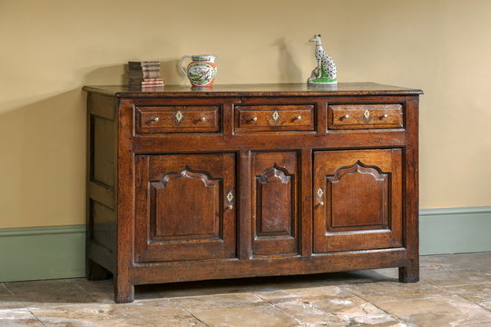 Old English Antique Oak Kitchen Dresser Base