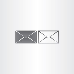 black envelope letter mail vector icons