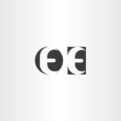 black letter e icons logotype