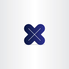 blue letter x logotype vector