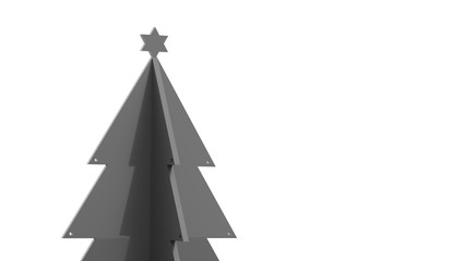 Fototapeta premium Black abstract christmas trees isolated