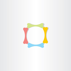 dog bones in circle symbol