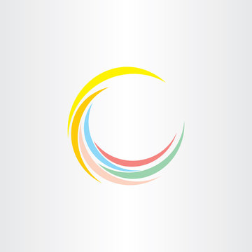 colorfull summer wave logo design