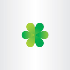 green leafs clover abstract symbol